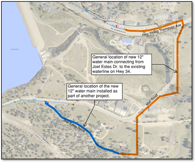 Map of new water main locations