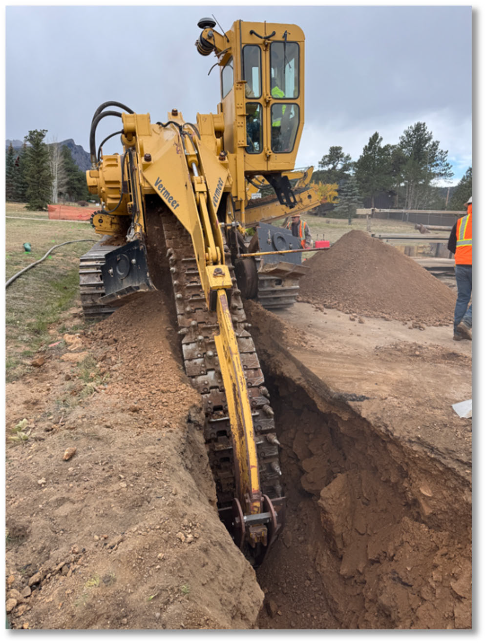 Photo of trench being dug.