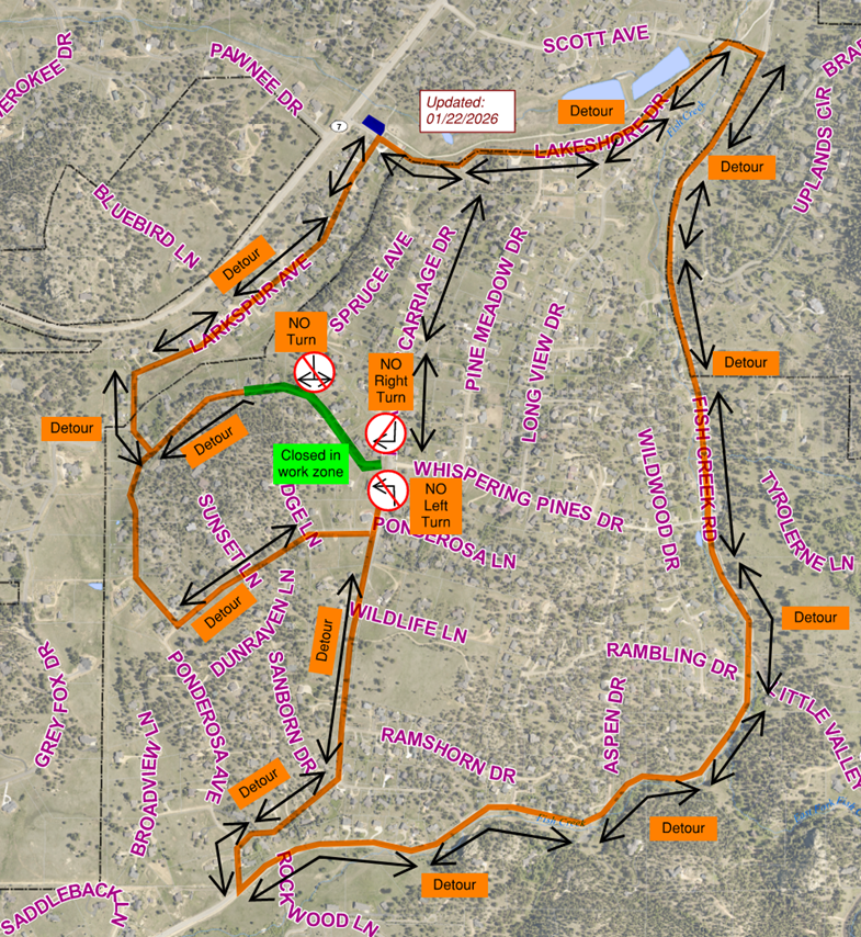 Map of traffic patterns in Carriage Hills.
