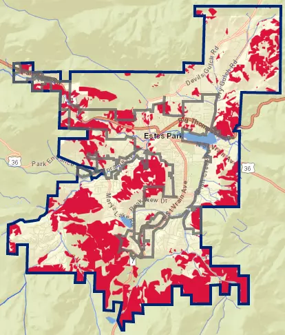 Estes Valley Wildfire Hazard Areas