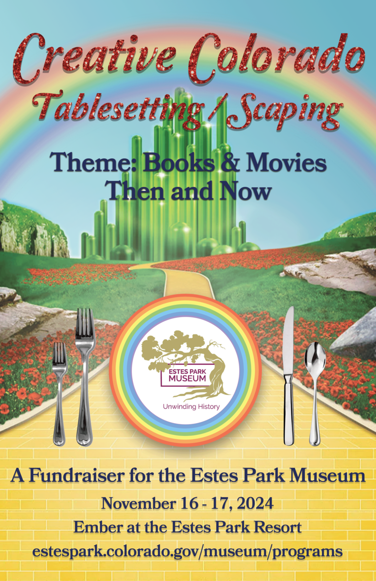 Poster for Tablesetting event, shows yellow brick road with Oz and tablesetting